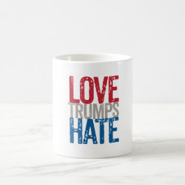 Taza de café del odio de los triunfos del amor