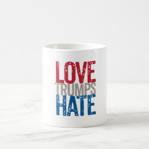 Taza de café del odio de los triunfos del amor