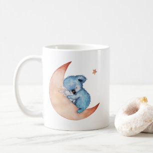 Taza de café del oso de koala el dormir