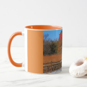 TAZA de café del paisaje de la caída/del inviern