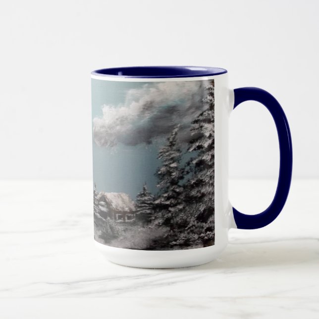 Taza de café del paisaje del invierno (Derecha)