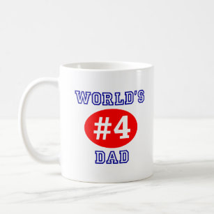 Taza de café del papá del #4 del mundo