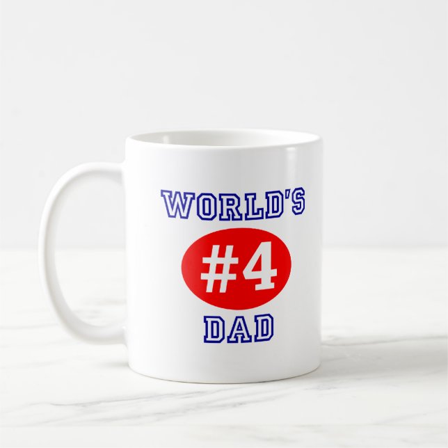 Taza de café del papá del #4 del mundo (Izquierda)