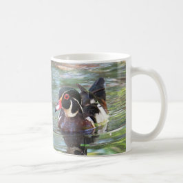 Taza de café del pato de madera