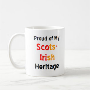 taza de café del patrimonio escocés-irlandés
