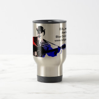 Taza de café del patriota del cuello azul del lago