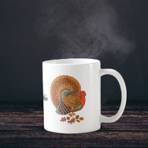 Taza de café del pavo de Acción de Gracias