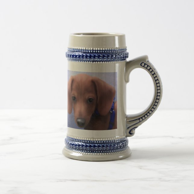Taza de café del perrito de la sobrecarga del (Derecha)