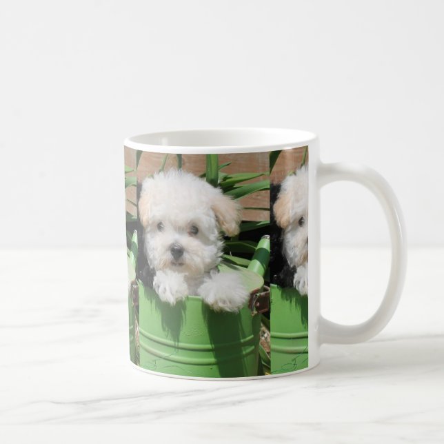 Taza de café del perrito de Maltipoo (Derecha)