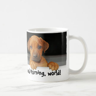 Taza de café del perrito de Rhodesian Ridgeback