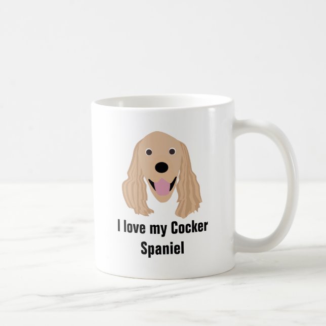 Taza de café del perro de cocker spaniel - taza de (Derecha)