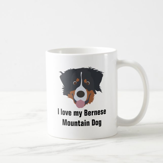 Taza de café del perro de montaña de Bernese - (Derecha)