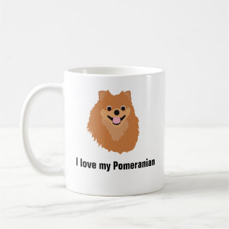 Taza de café del perro de Pomeranian - amor de I