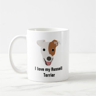 Taza de café del perro de Russell Terrier -