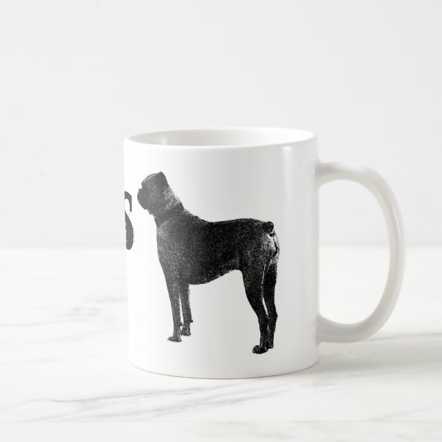 Taza de café del perro del boxeador (Derecha)