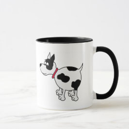 Taza de café del perro del dibujo animado del