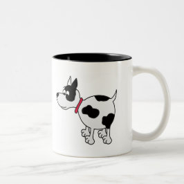 Taza de café del perro del dibujo animado del