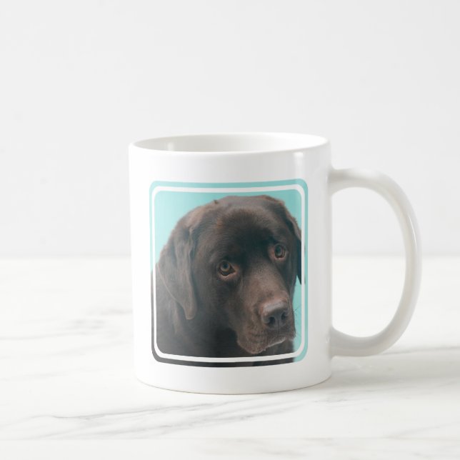 Taza de café del perro del laboratorio del (Derecha)