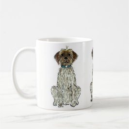 Taza de café del perro el señalar Griffon