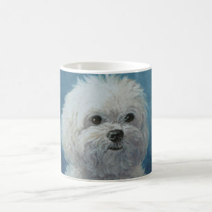 Taza de café del perro maltés