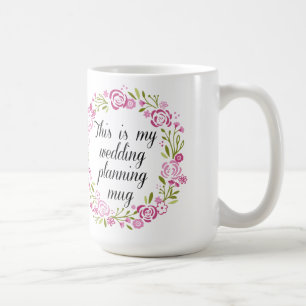 taza de café del planeamiento del boda