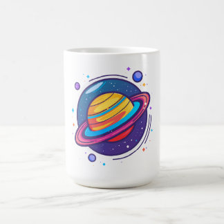 Taza de café del planeta Saturno – Diseño cósmico