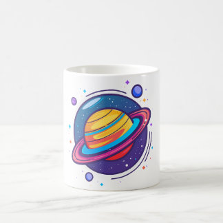 Taza de café del planeta Saturno – Diseño cósmico