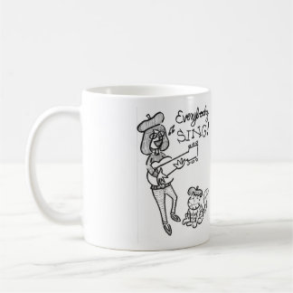 Taza de café del polluelo y de Eddie del Beatnik