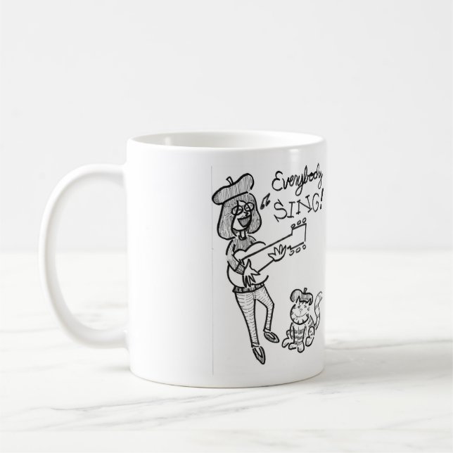 Taza de café del polluelo y de Eddie del Beatnik (Izquierda)