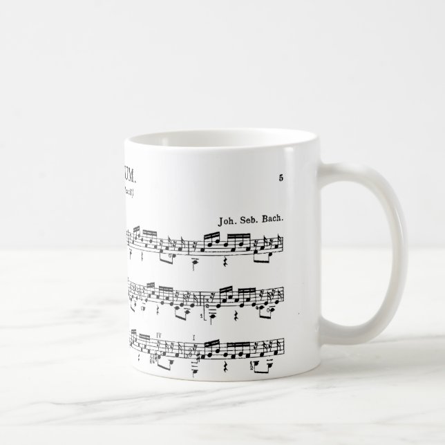 Taza de café del preludio del laúd de Bach (Derecha)