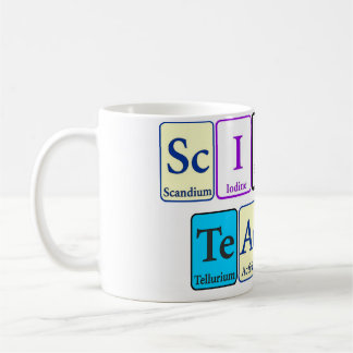 Taza de café del profesor de ciencias