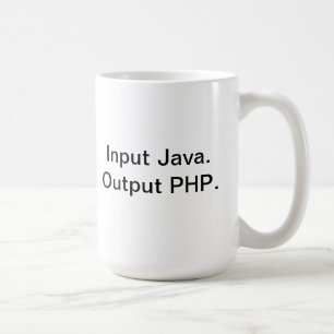 Taza de café del programador del PHP