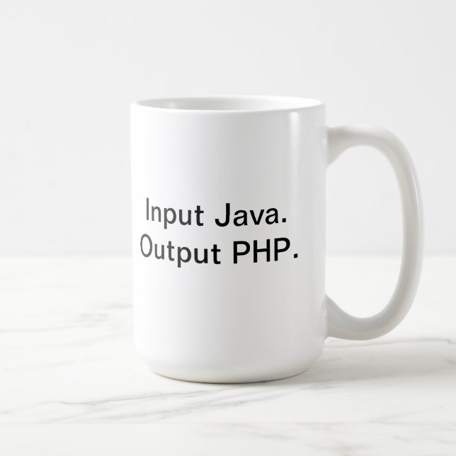 Taza de café del programador del PHP (Derecha)