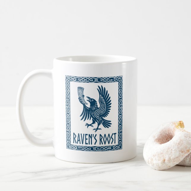 Taza de café del Pub Raven's Roost Wick Escocia (Con donut)