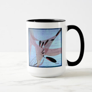 Taza de café del "puré electrónico" de la música