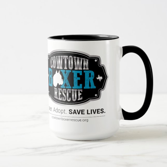 Taza de café del rescate 20oz del boxeador de (Derecha)
