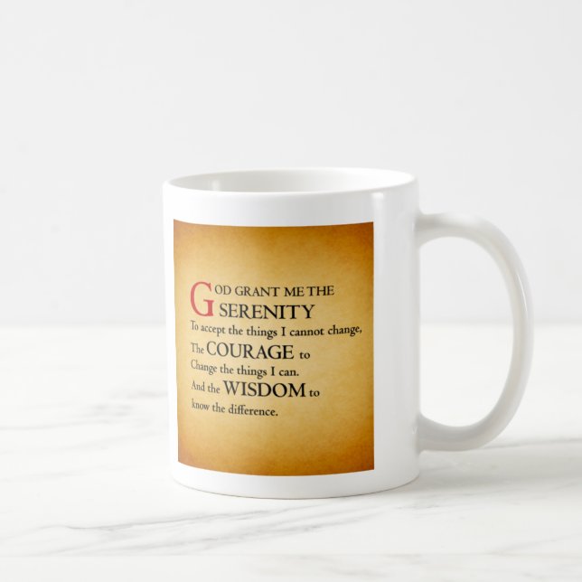 Taza de café del rezo de la serenidad (Derecha)