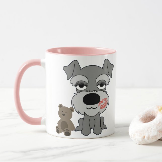 Taza de café del Schnauzer (Con donut)