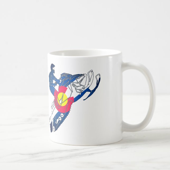 Taza de café del snowmobile de la bandera de (Derecha)