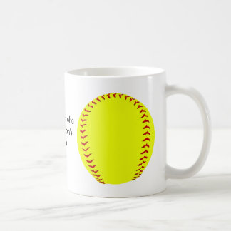 Taza de café del softball de Fastpitch
