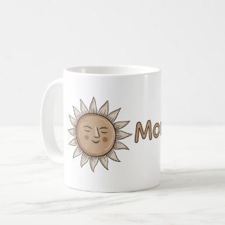 Taza de café del sol de la mañana
