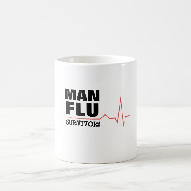 Taza de café del superviviente de la gripe del (Centro)