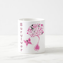 Taza de café del superviviente del cáncer de pecho