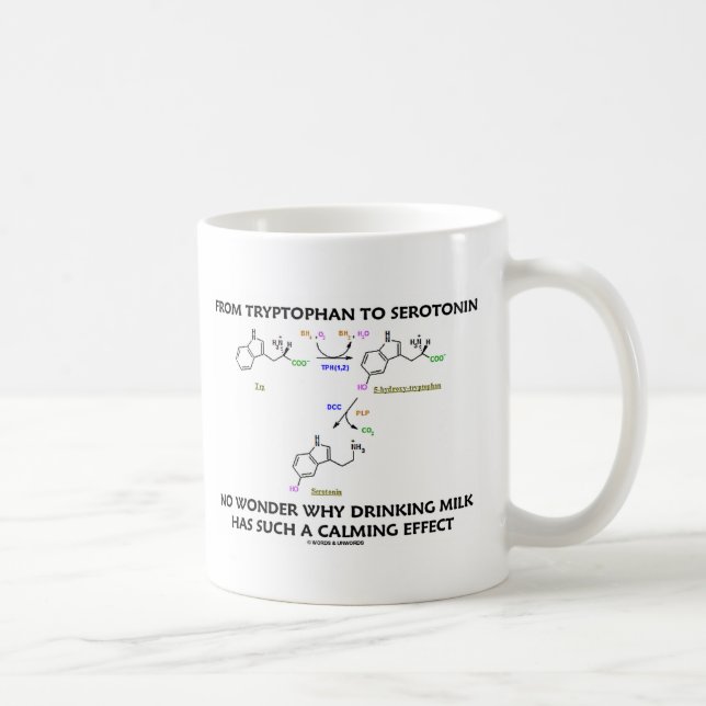 Taza De Café Del triptófano a la serotonina (humor de la (Derecha)
