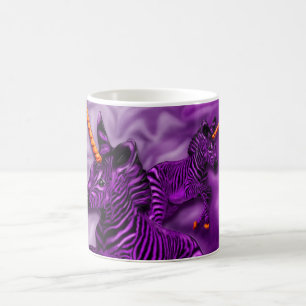 Taza de café del unicornio de la cebra