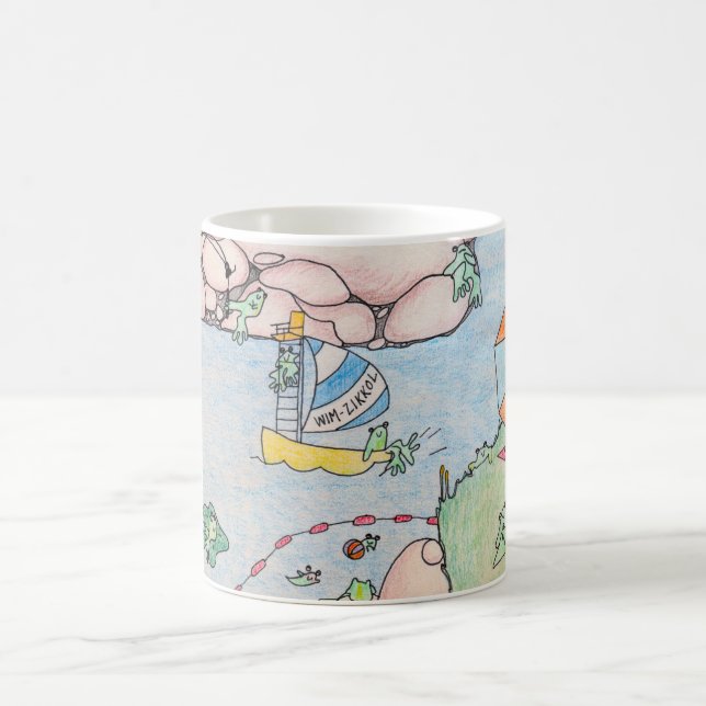 Taza de café del verano de la rana (Centro)