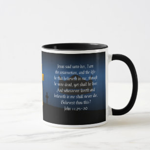 Taza de café del verso de la biblia de la