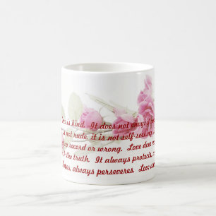 Taza de café del verso de la biblia de los