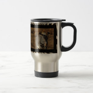 Taza de café del viaje de la cebra
