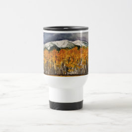Taza de café del viaje del arte de la acuarela de